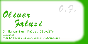 oliver falusi business card